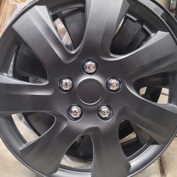 16 Inch Hubcaps/wheelcovers Matte Black 