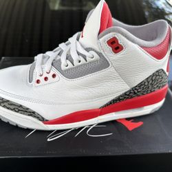Fire Red 3 Jordans