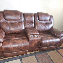 Living Room Sofa And Rocking Love Seat