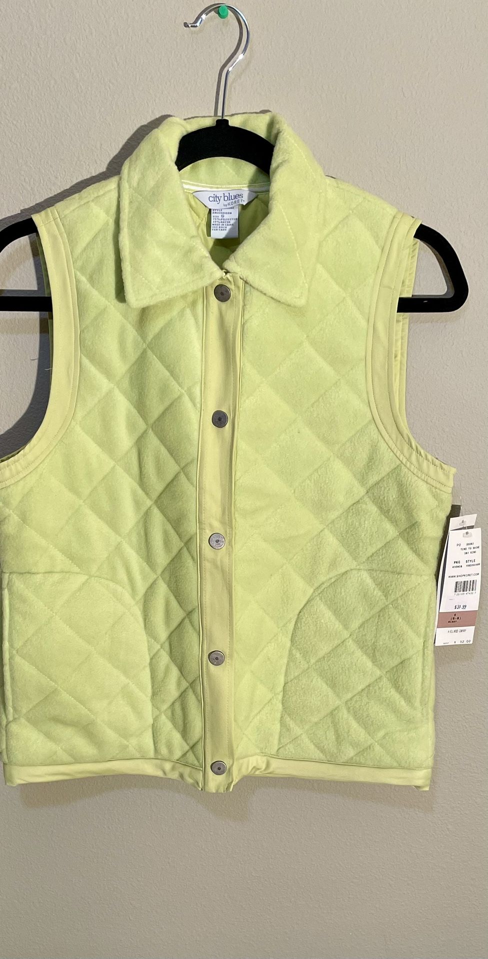 NWT City Blues by Koret Fleece Vest