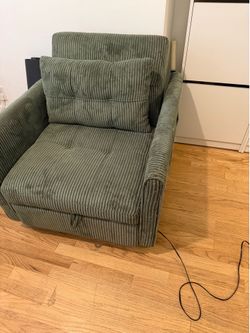 Green accent chair futon