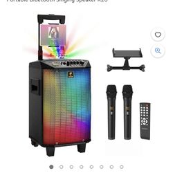 New Open Box Wireless Karaoke Machine for Adults, TONOR PA System Portable Bluetooth Singing Speaker K20