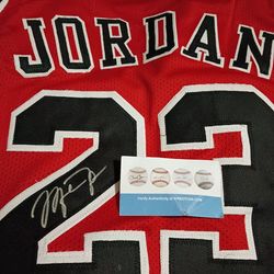 Michael Jordan coa autograph signed jersey NBA Chicago Bulls