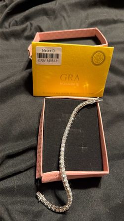 GRA Moissanite Tennis Bracelet with Certificate
