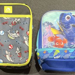 Set of 2 Boys Nemo and Shark Lunchboxes 