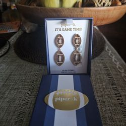 Piper K Football Earings