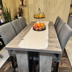 Dining Set With 6 Chairs 
