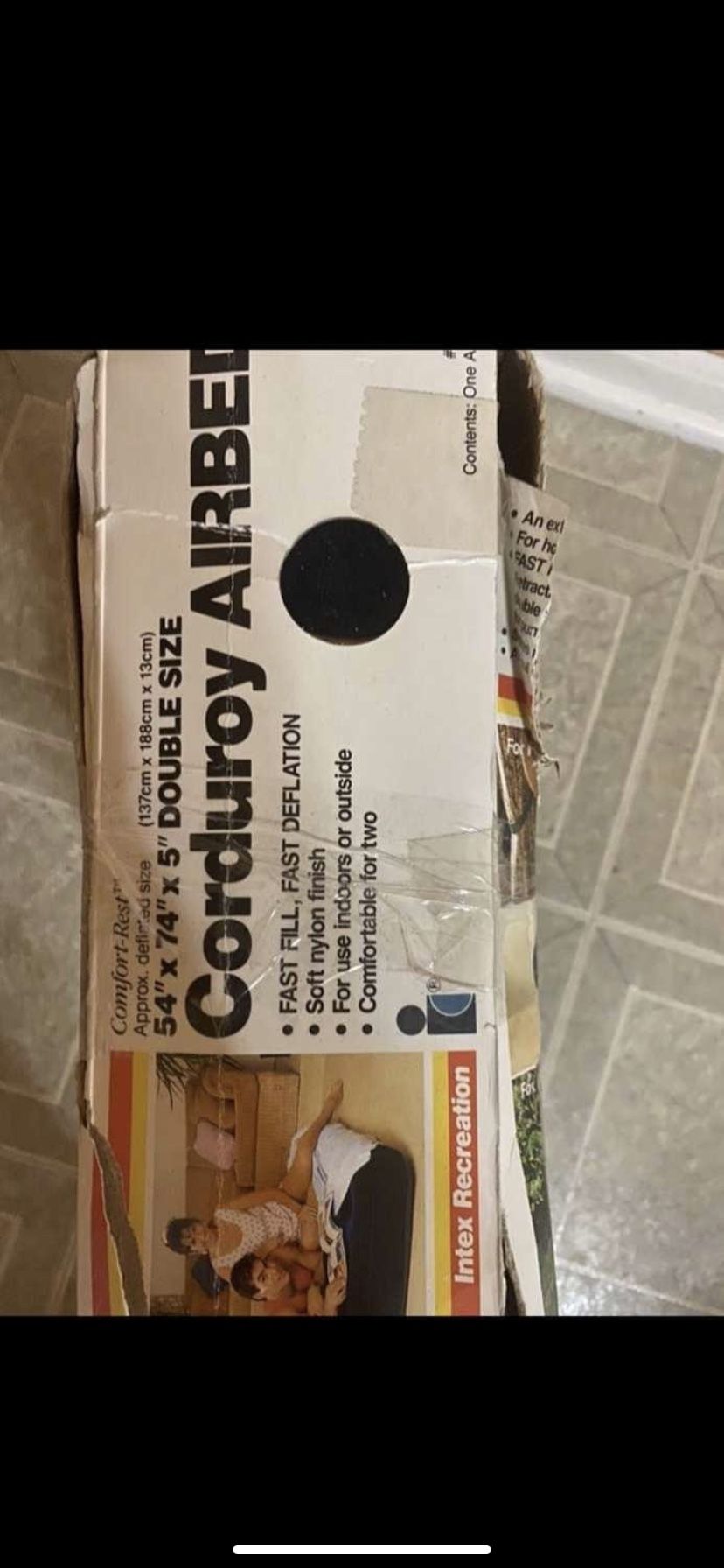Intex Double Size Corduroy Airbed. Brand New