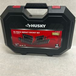 Husky 56 piece impact socket set half-inch drive brand new
