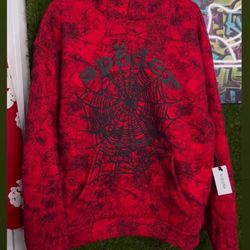 Red And Black Spider hoodie (size XL)