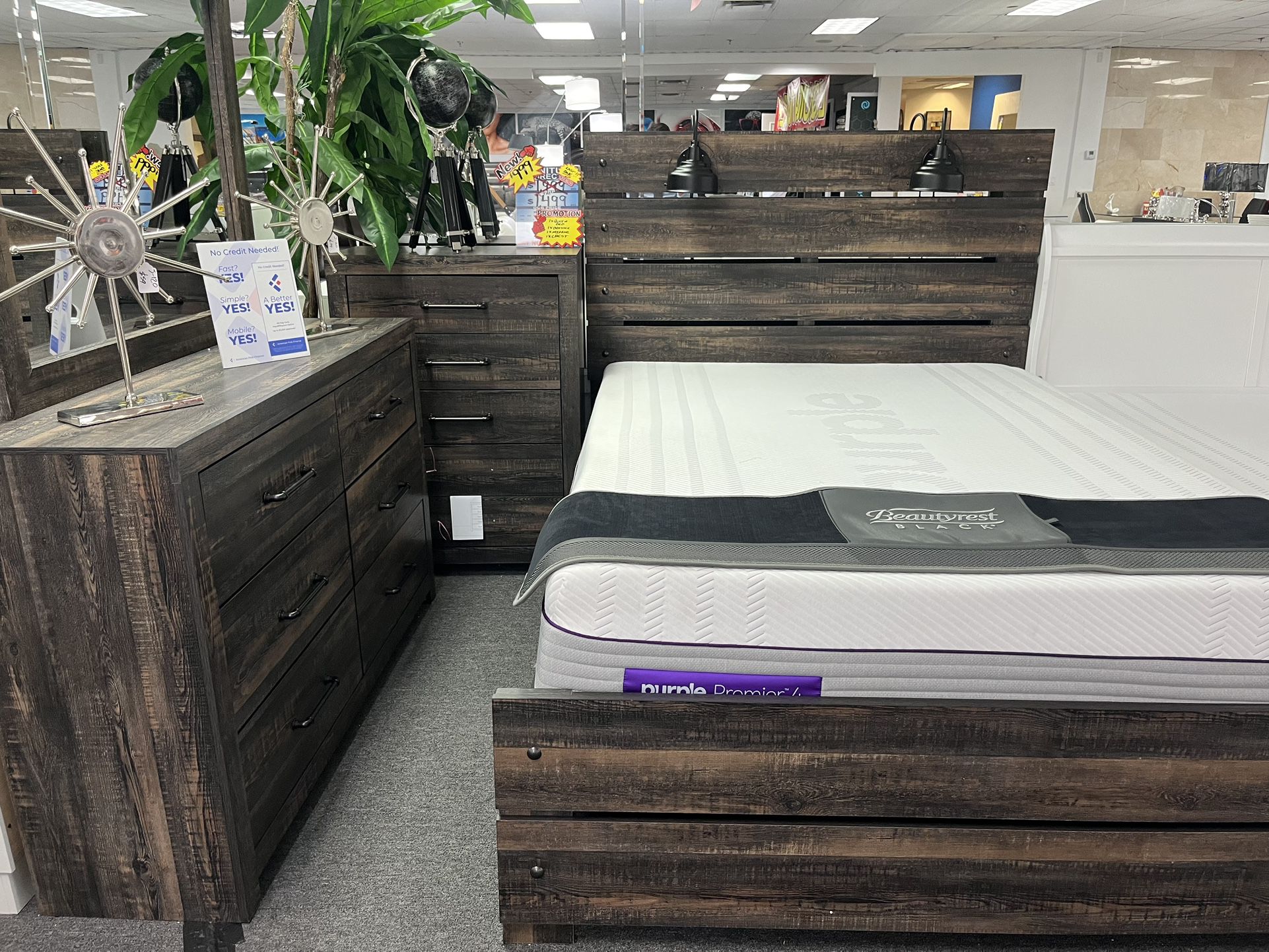 😱😱 Mothers Day Special $999!! Queen Bed Dresser Mirror & Chest With Free Mattress !! 😱😱
