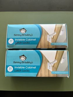 2 Boxes Invisible Cabinet Latch Locks NEW