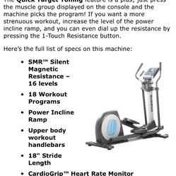 NordicTrack Commercial 1300 Elliptical 