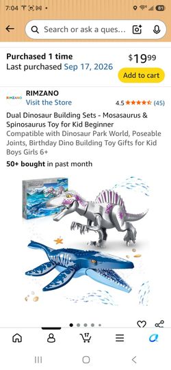 Dinosaur toys kids put together NEW