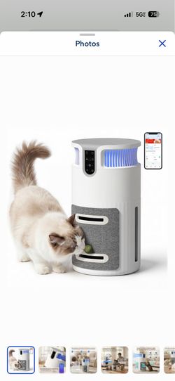 HEPA Cat Air Purifier with Scratcher & Catnip Ball (White)