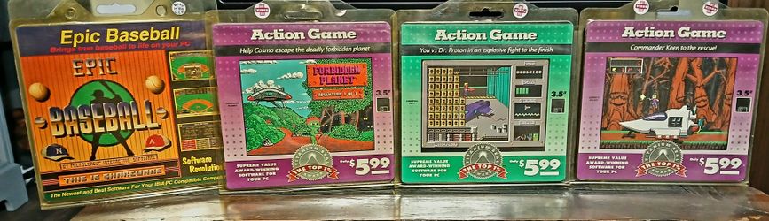 VERY RARE Vintage Action Games for Software And PC Lot Of 4 SEALED