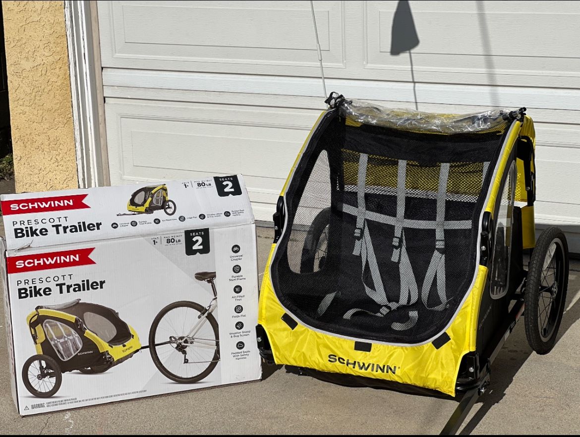 Schwinn Prescott Bike Trailer - Yellow/Black