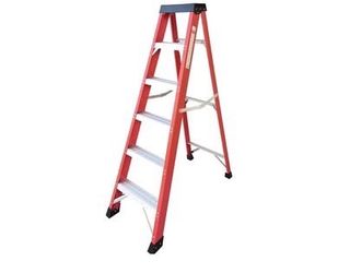 New 6-Foot Fiberglass Step Ladder 500-Pound Load Capacity Type IAA Folding Platform Ladders