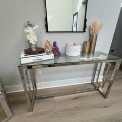 Glass End Table 