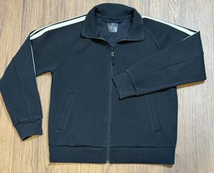 Vince Track Jacket Mens Medium Navy Blue Full Zip Retro Athletic Stripes