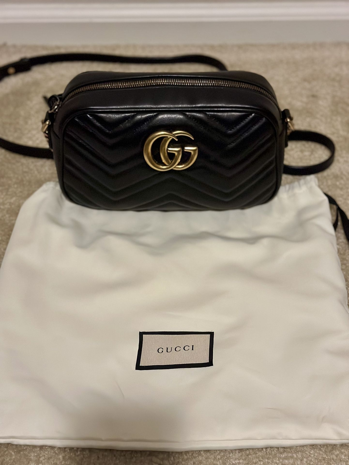 Gucci Matelasse Leather GG Marmont Small Camera Bag