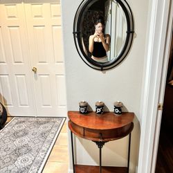 Side Table  And Mirror 