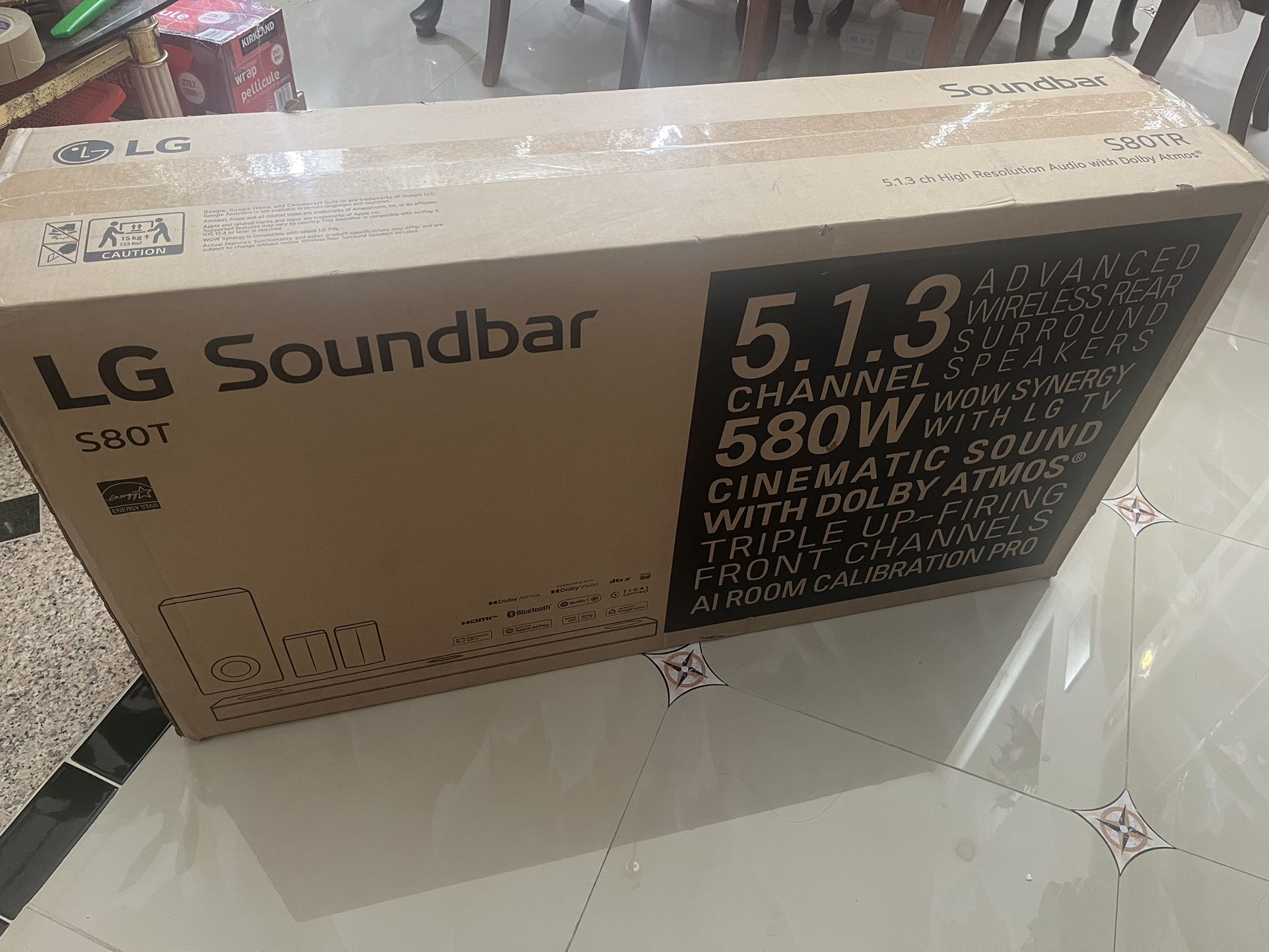 LG Home Theater Soundbar For TV with Dolby Atmos 5.1.3 S80TR