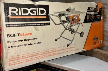 Ridgid 15 Amp 10 in. Portable Corded Pro Jobsite Table Saw with Stand