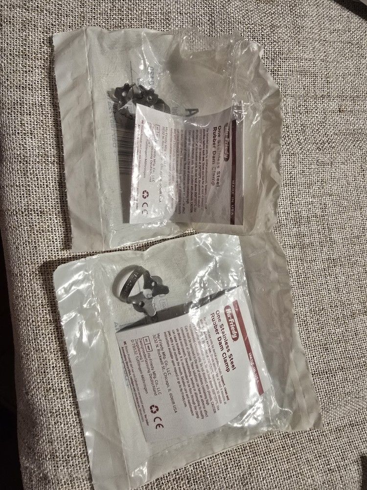 Hu-Friedy stainless steel rubber dam clamps