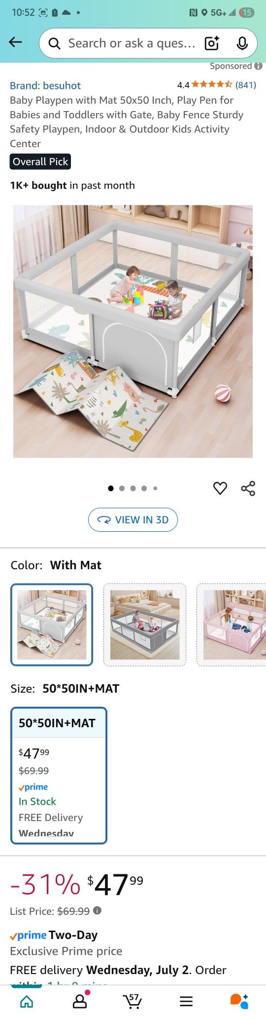 Baby Playpen 50x50