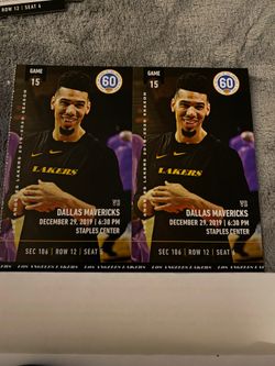 2 Lakers vs Mavericks 12/29 Floor 106