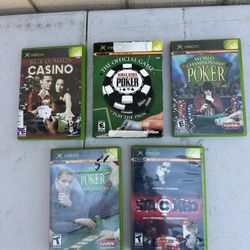 Lot Of 5 XBOX GAMES WORLD CHAMPIONSHIP POKER 2 HOWARD HIGHER ROLLERS CASINO  
