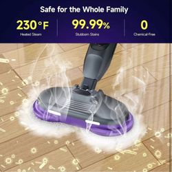 Smart Steam & Scrub Mop with 4 Cleaning Modes & LED Headlights, Safe for all Sealed Hard Floors like Tile, Hardwood, Stone, Laminate, Vinyl & More