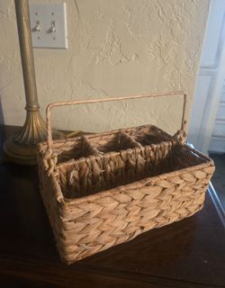 Wicker Cutlery Caddy -2
