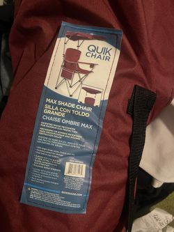 Max Shade Chair w/ overhead cover, cup holder,& side pocket