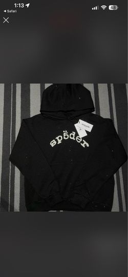 Sp5der Black Hoodie with Tags size M