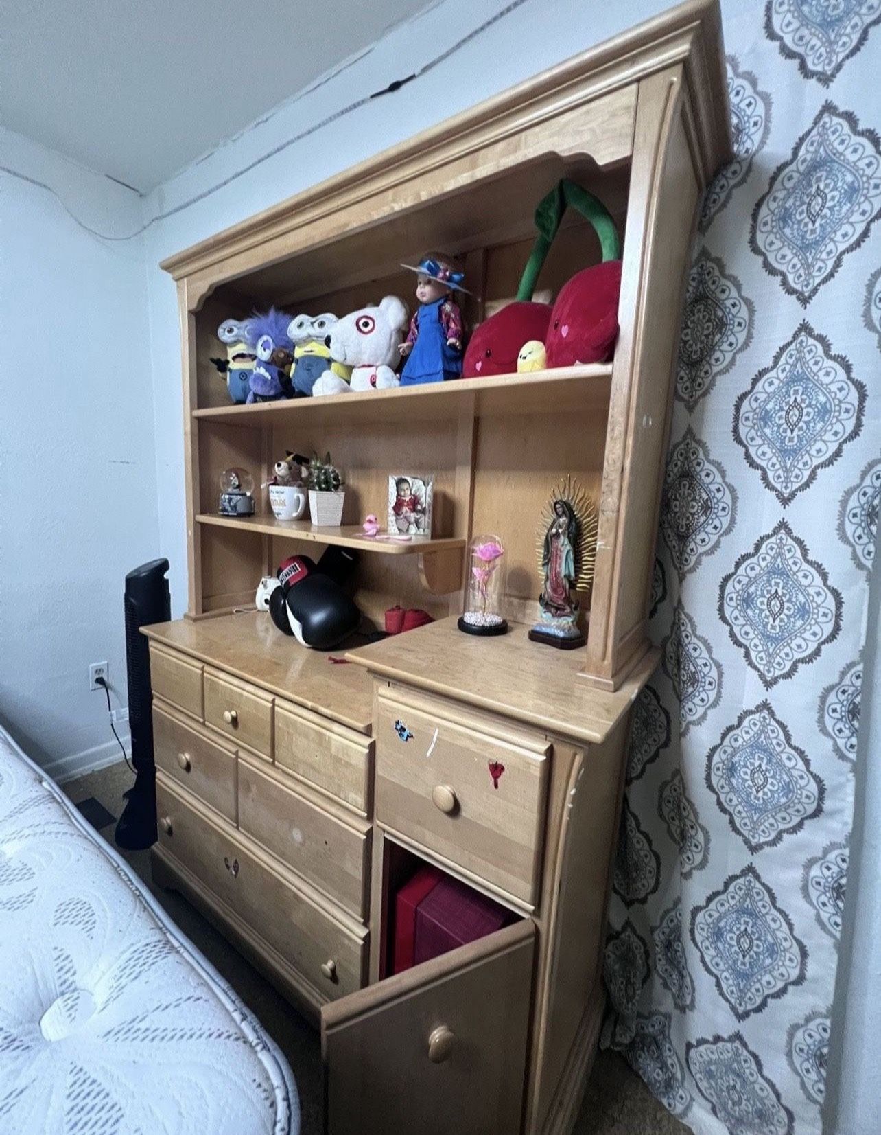 Wooden tall bedroom dresser