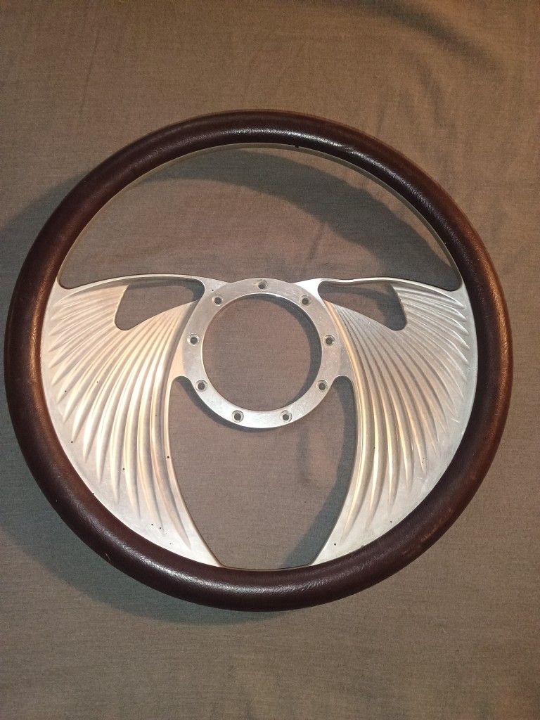14″ Billet “Angel Wings” Style Steering Wheel – Chrome