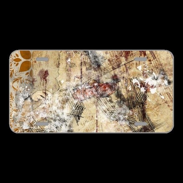 License Plate Novelty Car Front Art Collage Design Colorful Color