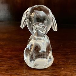 Glass Puppy Figurine