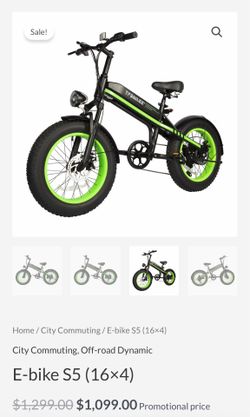 TFSmilee E Bike S5 16x4  City Commuting E Bike Brand New