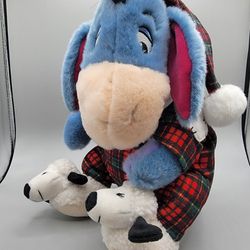Disney Eeyore Christmas Stuffed Animal 15"