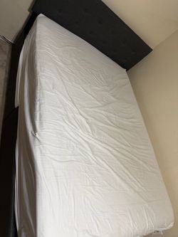 Bed Frame with Tufted Upholstered Headboard