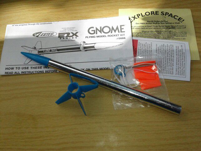 Gnome Flying Model Rocket Kit