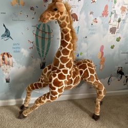 4ft Tall Plushy Giraffe Great Accessory For Kids Bedroom 
