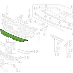2018-2021 Honda Clarity - Molding Front Grille (Upper) *NH731P* (Crystal Black Pearl)