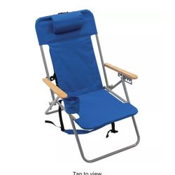 2-Canvas Lawn Chair Wooden Arm Rest