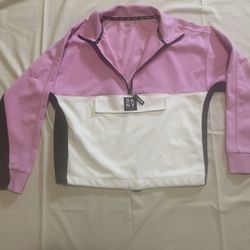 DNKY Pink / White  Sweatshirt Size Large 