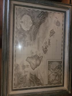 1989 Map Of the Sandwich Isles Artist Cartographer Blaise Domino