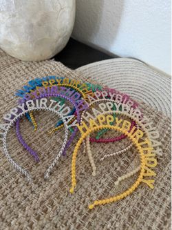 Happy birthday headbands set of 9✨new